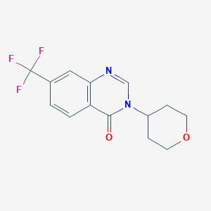 3-(tetrahydro-2H-pyran-4-yl)-7-(trifluoromethyl)quinazolin-4(3H)-one