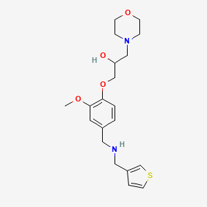 1-(2-methoxy-4-{[(3-thienylmethyl)amino]methyl}phenoxy)-3-(4-morpholinyl)-2-propanol