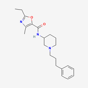 molecular formula C21H29N3O2 B3795214 2-ethyl-4-methyl-N-[1-(3-phenylpropyl)piperidin-3-yl]-1,3-oxazole-5-carboxamide 