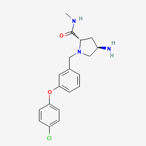 (2S,4R)-4-amino-1-[3-(4-chlorophenoxy)benzyl]-N-methylpyrrolidine-2-carboxamide