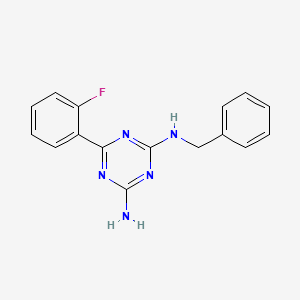 N-benzyl-6-(2-fluorophenyl)-1,3,5-triazine-2,4-diamine