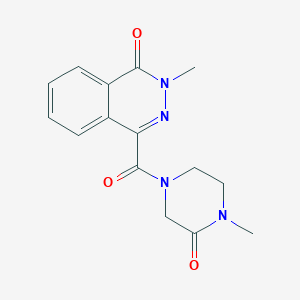 molecular formula C15H16N4O3 B3795239 2-methyl-4-[(4-methyl-3-oxo-1-piperazinyl)carbonyl]-1(2H)-phthalazinone 