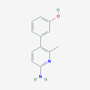 molecular formula C12H12N2O B3795265 3-(6-amino-2-methylpyridin-3-yl)phenol 