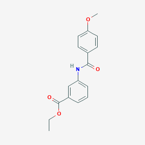 molecular formula C17H17NO4 B379528 Ethyl 3-[(4-methoxybenzoyl)amino]benzoate CAS No. 300827-74-1