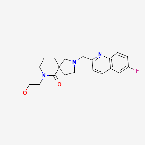 2-[(6-Fluoroquinolin-2-yl)methyl]-7-(2-methoxyethyl)-2,7-diazaspiro[4.5]decan-6-one