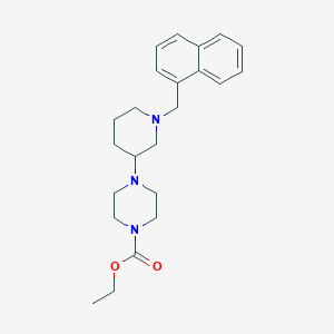 molecular formula C23H31N3O2 B3795303 ethyl 4-[1-(1-naphthylmethyl)-3-piperidinyl]-1-piperazinecarboxylate 