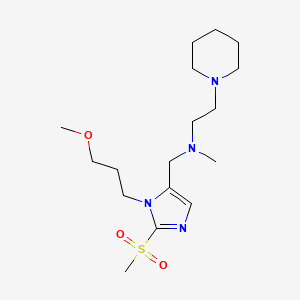 N-{[1-(3-methoxypropyl)-2-(methylsulfonyl)-1H-imidazol-5-yl]methyl}-N-methyl-2-(1-piperidinyl)ethanamine