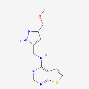 N-{[5-(methoxymethyl)-1H-pyrazol-3-yl]methyl}thieno[2,3-d]pyrimidin-4-amine