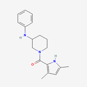 molecular formula C18H23N3O B3795384 1-[(3,5-dimethyl-1H-pyrrol-2-yl)carbonyl]-N-phenyl-3-piperidinamine 