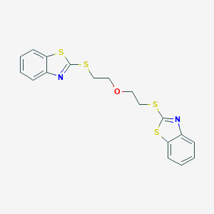 molecular formula C18H16N2OS4 B379540 Bis[2-(1,3-benzothiazol-2-ylsulfanyl)ethyl] ether 