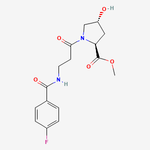 methyl (2S*,4R*)-1-{3-[(4-fluorobenzoyl)amino]propanoyl}-4-hydroxypyrrolidine-2-carboxylate