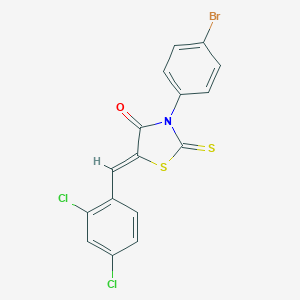 molecular formula C16H8BrCl2NOS2 B379542 3-(4-Bromophenyl)-5-(2,4-dichlorobenzylidene)-2-thioxo-1,3-thiazolidin-4-one 