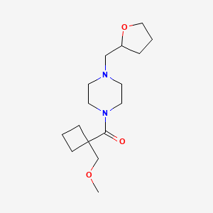 1-{[1-(methoxymethyl)cyclobutyl]carbonyl}-4-(tetrahydrofuran-2-ylmethyl)piperazine