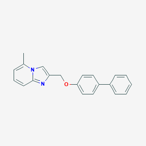 molecular formula C21H18N2O B379543 5-Methyl-2-[(4-phenylphenoxy)methyl]imidazo[1,2-a]pyridine CAS No. 302935-13-3