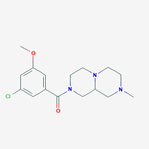 molecular formula C16H22ClN3O2 B3795436 2-(3-chloro-5-methoxybenzoyl)-8-methyloctahydro-2H-pyrazino[1,2-a]pyrazine 