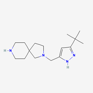 molecular formula C16H28N4 B3795448 2-[(5-tert-butyl-1H-pyrazol-3-yl)methyl]-2,8-diazaspiro[4.5]decane dihydrochloride 