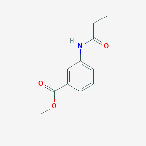 molecular formula C12H15NO3 B379546 Ethyl 3-(propionylamino)benzoate 