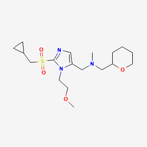 1-[2-[(cyclopropylmethyl)sulfonyl]-1-(2-methoxyethyl)-1H-imidazol-5-yl]-N-methyl-N-(tetrahydro-2H-pyran-2-ylmethyl)methanamine