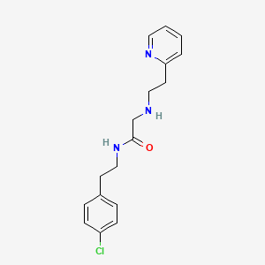 N-[2-(4-chlorophenyl)ethyl]-2-[(2-pyridin-2-ylethyl)amino]acetamide