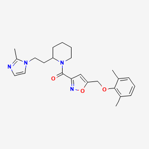 1-({5-[(2,6-dimethylphenoxy)methyl]-3-isoxazolyl}carbonyl)-2-[2-(2-methyl-1H-imidazol-1-yl)ethyl]piperidine