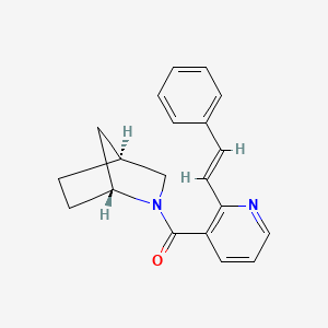 molecular formula C20H20N2O B3795501 (1R*,4S*)-2-({2-[(E)-2-phenylvinyl]pyridin-3-yl}carbonyl)-2-azabicyclo[2.2.1]heptane 