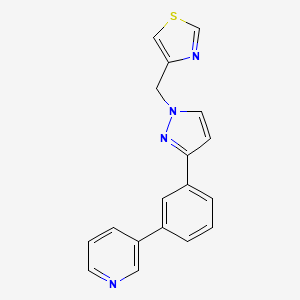 4-[[3-(3-Pyridin-3-ylphenyl)pyrazol-1-yl]methyl]-1,3-thiazole