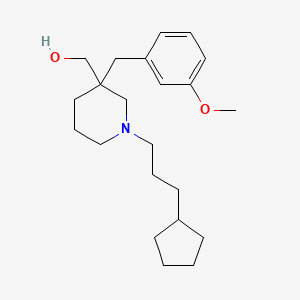 [1-(3-Cyclopentylpropyl)-3-[(3-methoxyphenyl)methyl]piperidin-3-yl]methanol