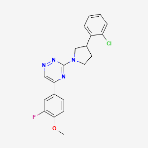 3-[3-(2-chlorophenyl)-1-pyrrolidinyl]-5-(3-fluoro-4-methoxyphenyl)-1,2,4-triazine