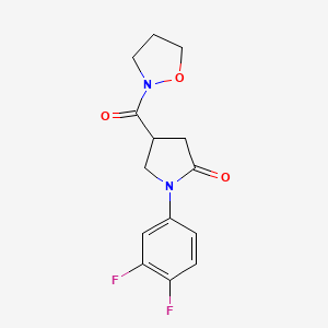 1-(3,4-difluorophenyl)-4-(2-isoxazolidinylcarbonyl)-2-pyrrolidinone