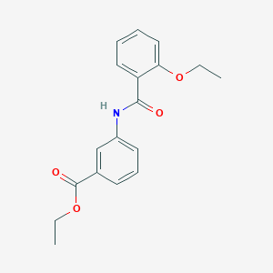 molecular formula C18H19NO4 B379552 Ethyl 3-[(2-ethoxybenzoyl)amino]benzoate 