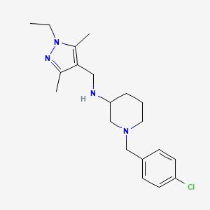 1-(4-chlorobenzyl)-N-[(1-ethyl-3,5-dimethyl-1H-pyrazol-4-yl)methyl]-3-piperidinamine