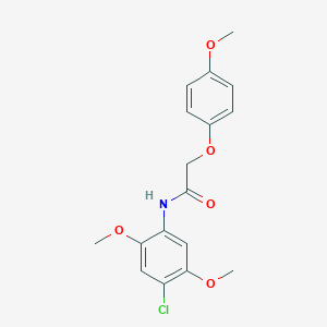 molecular formula C17H18ClNO5 B379554 N-(4-chloro-2,5-dimethoxyphenyl)-2-(4-methoxyphenoxy)acetamide 