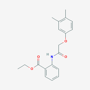 molecular formula C19H21NO4 B379555 Ethyl 2-{[(3,4-dimethylphenoxy)acetyl]amino}benzoate 