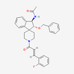 molecular formula C31H31FN2O3 B3795552 N-{(2R*,3R*)-2-(benzyloxy)-1'-[(2E)-3-(2-fluorophenyl)-2-propenoyl]-2,3-dihydrospiro[indene-1,4'-piperidin]-3-yl}acetamide 