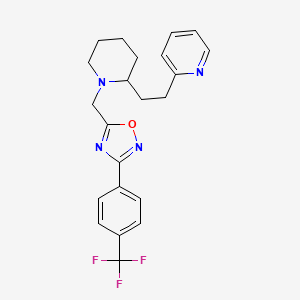 2-{2-[1-({3-[4-(trifluoromethyl)phenyl]-1,2,4-oxadiazol-5-yl}methyl)-2-piperidinyl]ethyl}pyridine