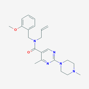 molecular formula C22H29N5O2 B3795556 N-allyl-N-(2-methoxybenzyl)-4-methyl-2-(4-methylpiperazin-1-yl)pyrimidine-5-carboxamide 