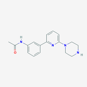 molecular formula C17H20N4O B3795583 N-[3-(6-piperazin-1-ylpyridin-2-yl)phenyl]acetamide 