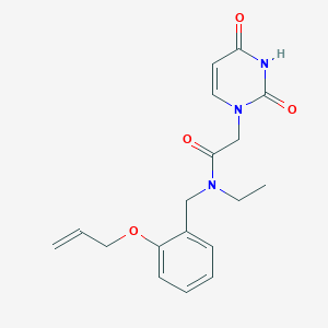 molecular formula C18H21N3O4 B3795657 N-[2-(allyloxy)benzyl]-2-(2,4-dioxo-3,4-dihydropyrimidin-1(2H)-yl)-N-ethylacetamide 