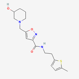 5-[(3-hydroxy-1-piperidinyl)methyl]-N-[2-(5-methyl-2-thienyl)ethyl]-3-isoxazolecarboxamide