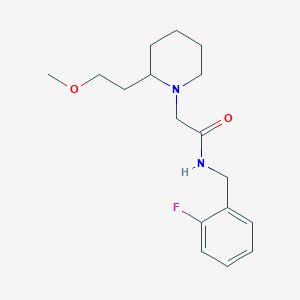 molecular formula C17H25FN2O2 B3795689 N-(2-fluorobenzyl)-2-[2-(2-methoxyethyl)piperidin-1-yl]acetamide 