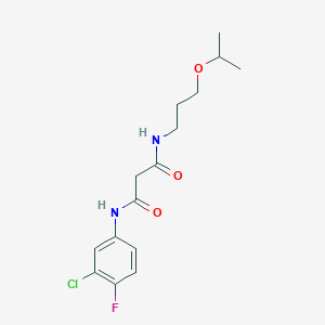 N-(3-chloro-4-fluorophenyl)-N'-(3-isopropoxypropyl)malonamide