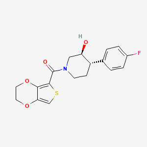 (3S*,4S*)-1-(2,3-dihydrothieno[3,4-b][1,4]dioxin-5-ylcarbonyl)-4-(4-fluorophenyl)piperidin-3-ol