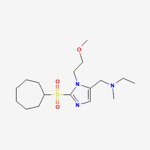 N-[[2-cycloheptylsulfonyl-3-(2-methoxyethyl)imidazol-4-yl]methyl]-N-methylethanamine