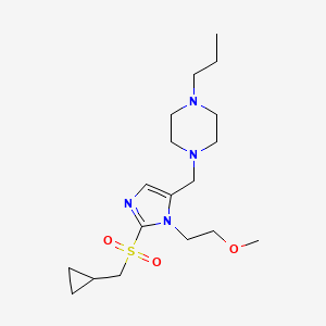 1-{[2-[(cyclopropylmethyl)sulfonyl]-1-(2-methoxyethyl)-1H-imidazol-5-yl]methyl}-4-propylpiperazine