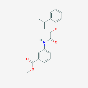 molecular formula C20H23NO4 B379574 Ethyl 3-{[(2-isopropylphenoxy)acetyl]amino}benzoate 