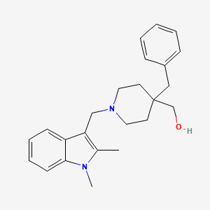 molecular formula C24H30N2O B3795741 {4-benzyl-1-[(1,2-dimethyl-1H-indol-3-yl)methyl]-4-piperidinyl}methanol 