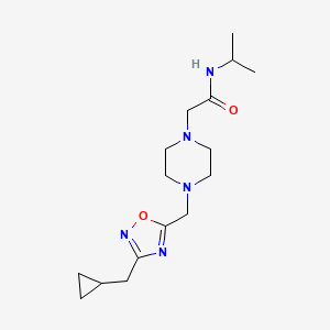 2-(4-{[3-(cyclopropylmethyl)-1,2,4-oxadiazol-5-yl]methyl}-1-piperazinyl)-N-isopropylacetamide