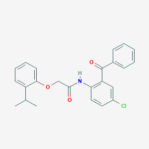 molecular formula C24H22ClNO3 B379575 N-(2-benzoyl-4-chlorophenyl)-2-(2-isopropylphenoxy)acetamide 