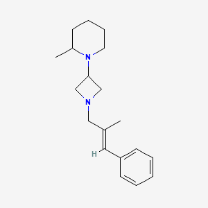 molecular formula C19H28N2 B3795757 2-methyl-1-{1-[(2E)-2-methyl-3-phenylprop-2-en-1-yl]azetidin-3-yl}piperidine 