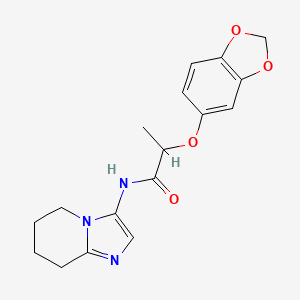 2-(1,3-benzodioxol-5-yloxy)-N-(5,6,7,8-tetrahydroimidazo[1,2-a]pyridin-3-yl)propanamide